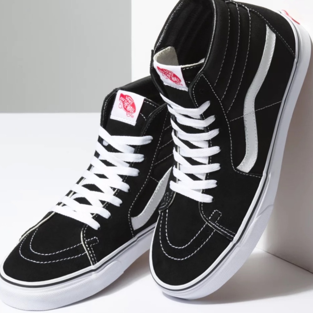 Vans SK8-HI black and white high top sneakers